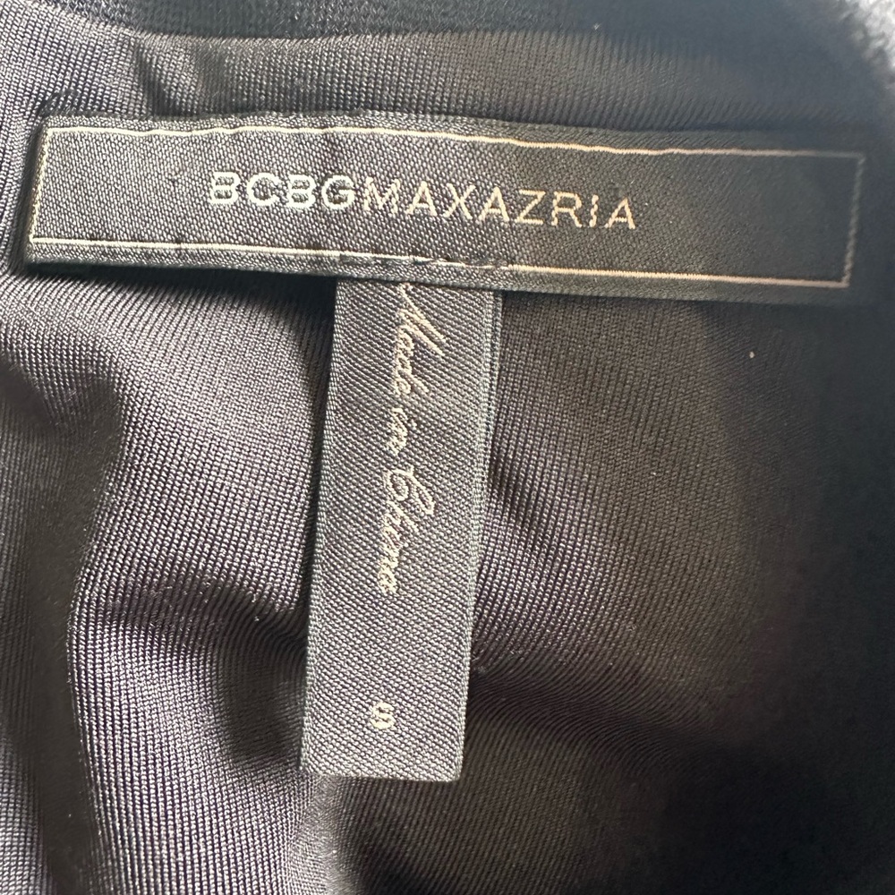BCBGMaxAzria Black and White Patterned Midi Dress - Picture 3 of 4